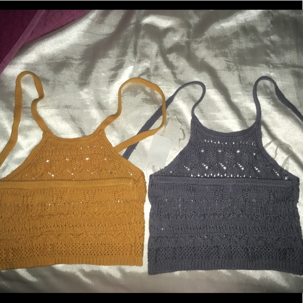 2 Halter Crop Crochet Tops - Picture 3 of 6